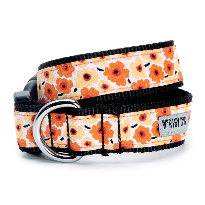 Fleurs Collection Dog Collar or Leads - 3 Red Rovers