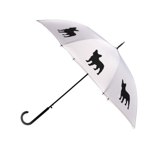 French Bulldog Black on Silver Classic Umbrella - 3 Red Rovers
