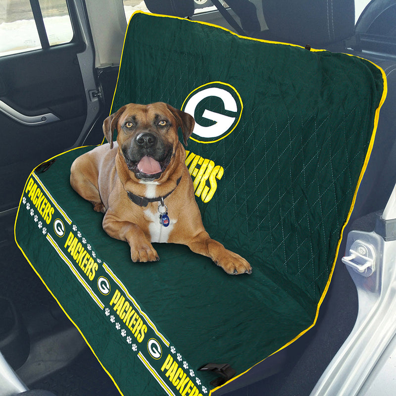 Green Bay Packers Pet Car Seat Protector - 3 Red Rovers