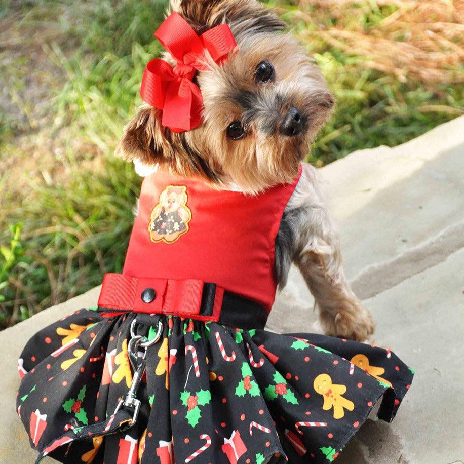 Gingerbread Harness Dress with Leash - 3 Red Rovers