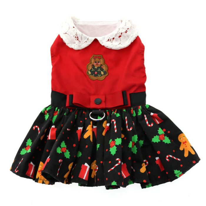 Gingerbread Harness Dress with Leash - 3 Red Rovers