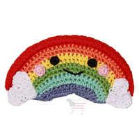 Happy Rainbow Handmade Knit Knack Toys - 3 Red Rovers