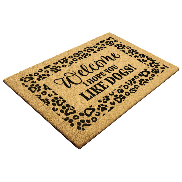 Hope you Like Dogs Coir Welcome Doormat - 3 Red Rovers