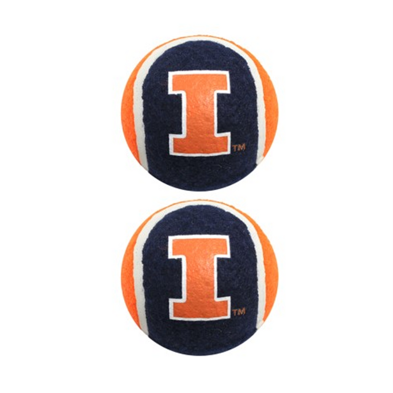 IL Fighting Illini Tennis Balls - 2 Pack - 3 Red Rovers