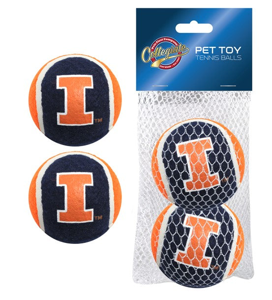 IL Fighting Illini Tennis Balls - 2 Pack - 3 Red Rovers