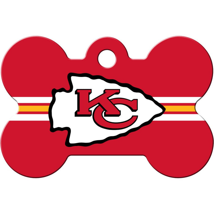 Kansas City Chiefs Pet ID Tag - Bone - 3 Red Rovers