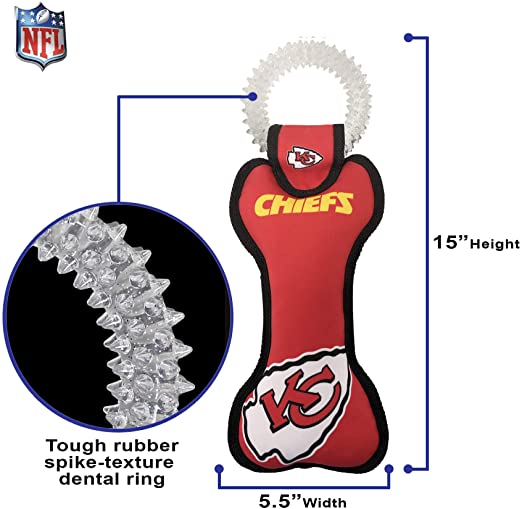 Kansas City Chiefs Dental Tug Toys - 3 Red Rovers