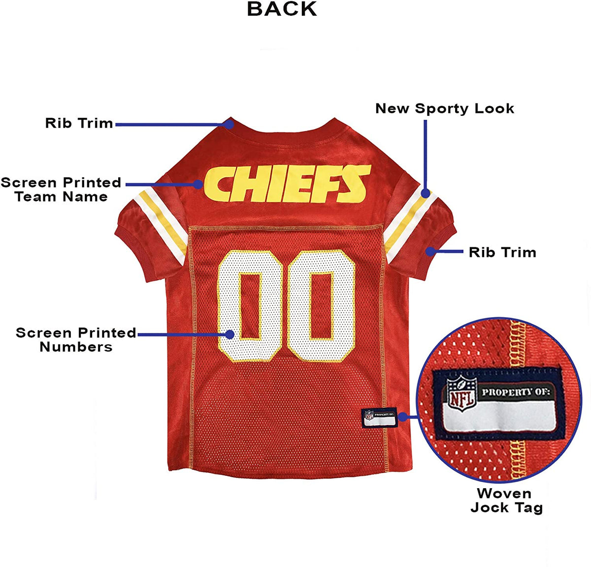 Kansas City Chiefs Pet Jersey – 3 Red Rovers