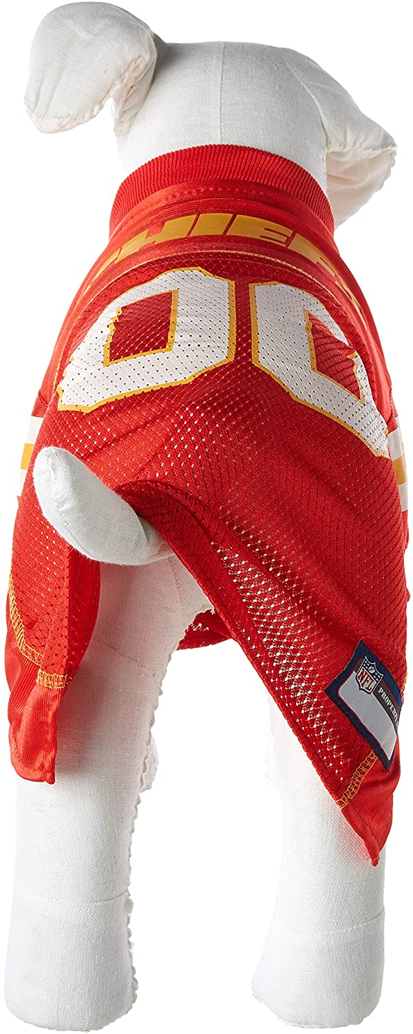 NFL Kansas City Chiefs Dog Jersey, Size: Large. Best Football Jersey  Costume for Dogs & Cats. Licensed Jersey Shirt.