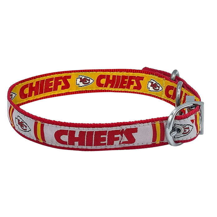 Kansas City Chiefs Reversible Dog Collar - 3 Red Rovers