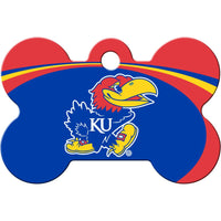 KS Jayhawks Pet ID Tag - Bone - 3 Red Rovers