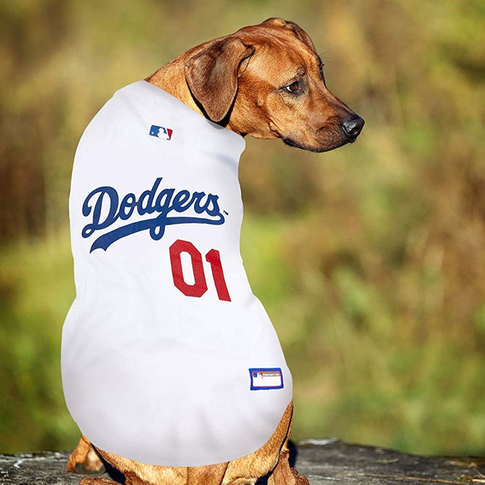 Los Angeles Dodgers Dog Jersey - White