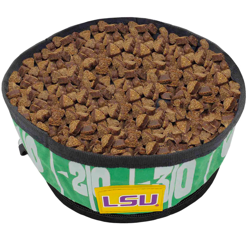 LSU Tigers Collapsible Pet Bowl - 3 Red Rovers