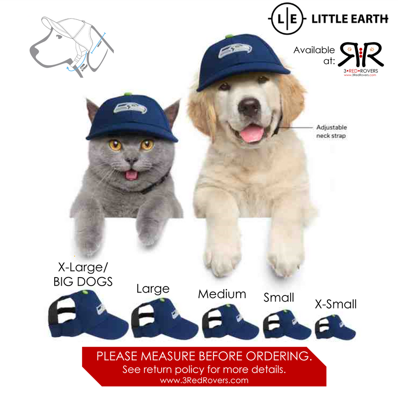 Seattle Seahawks Pet Baseball Hat - 3 Red Rovers