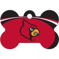 Louisville Cardinals Pet ID Tag - Bone - 3 Red Rovers