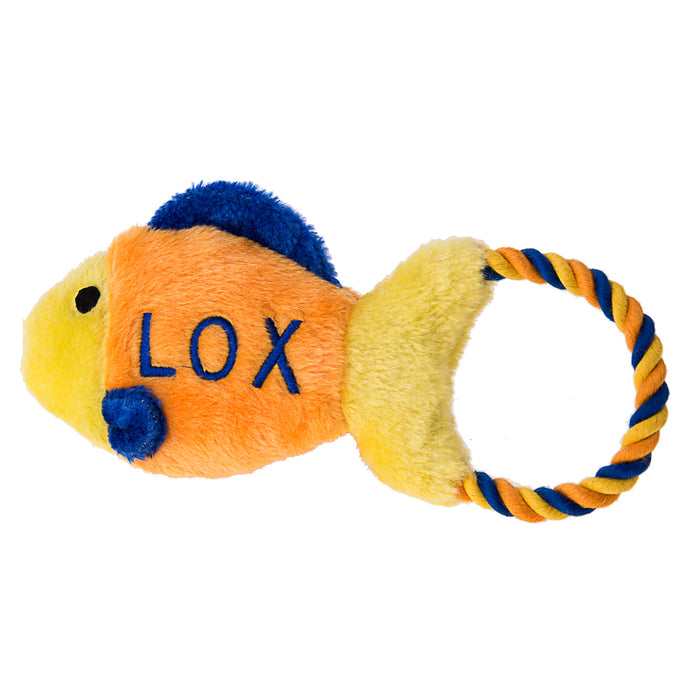 Lox Fish Plush Dog Tug Toy - 3 Red Rovers