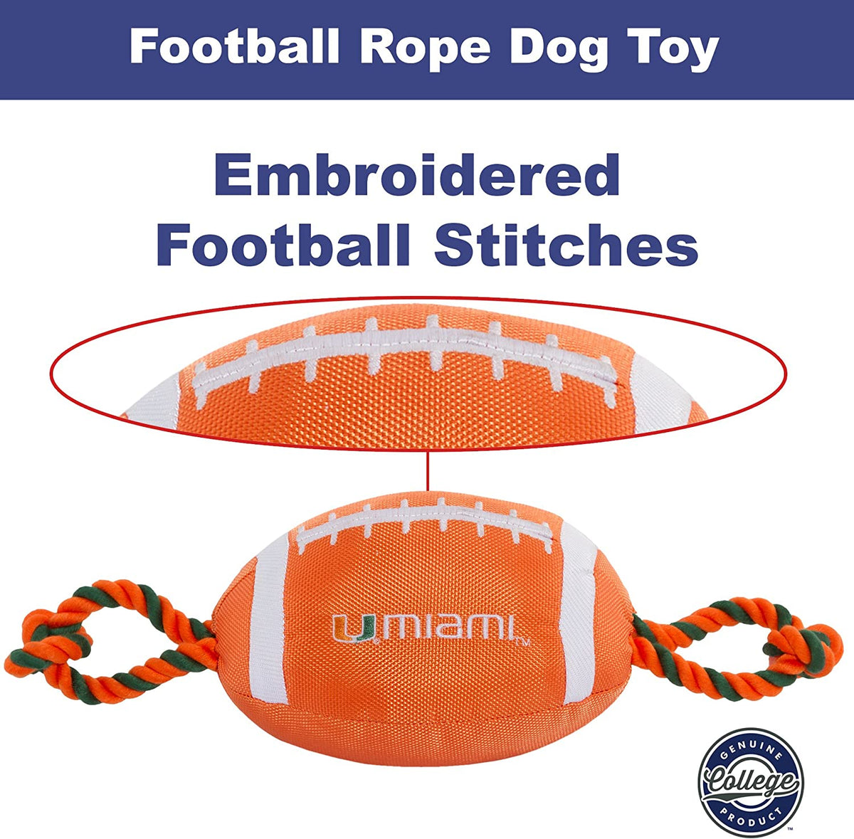 MIA Hurricanes Football Rope Toys - 3 Red Rovers