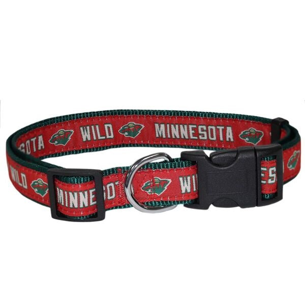 Minnesota Wild Dog Collar or Leash - 3 Red Rovers