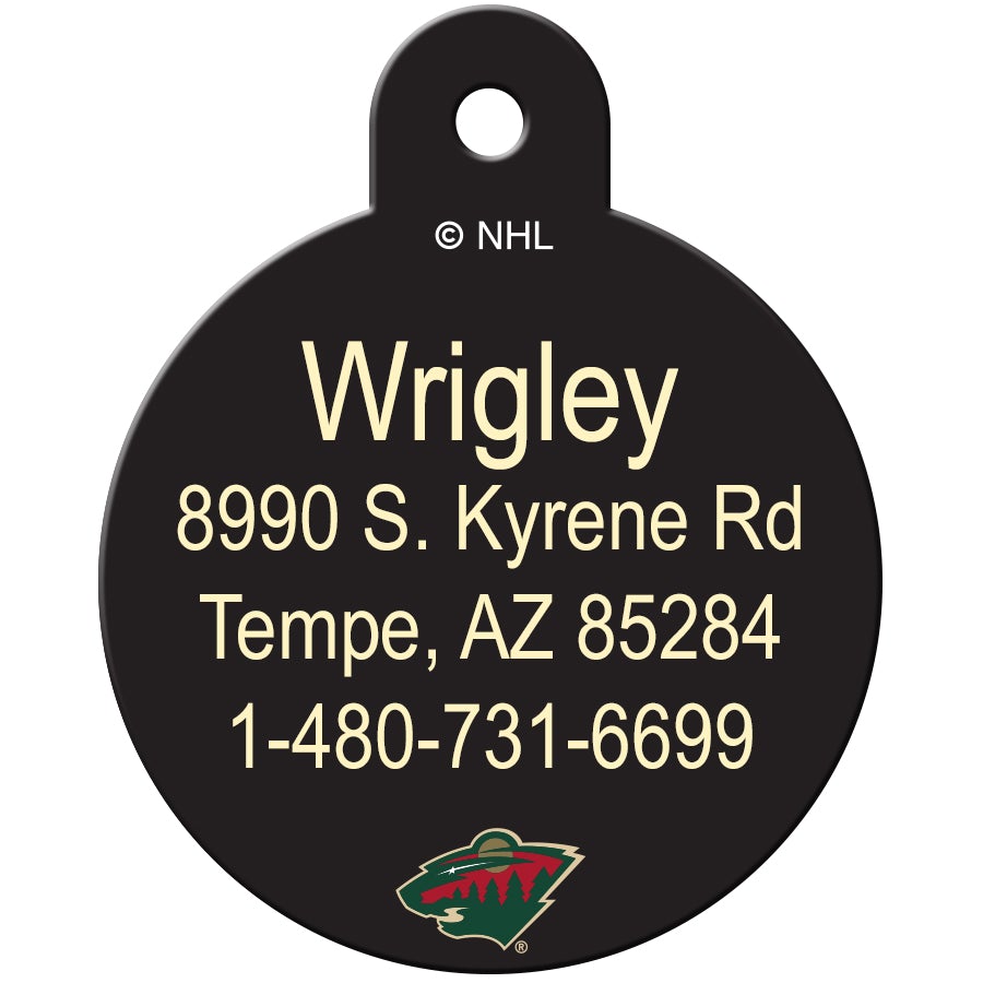 Minnesota Wild Pet ID Tag - 3 Red Rovers