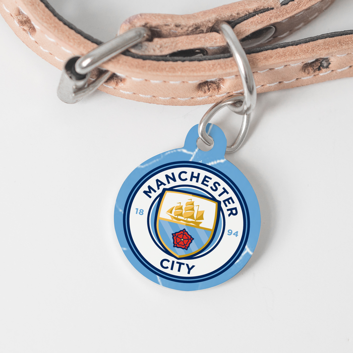 Manchester City Handmade Pet ID Tag - 3 Red Rovers