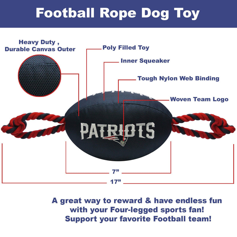 New England Patriots Football Rope Toys - 3 Red Rovers