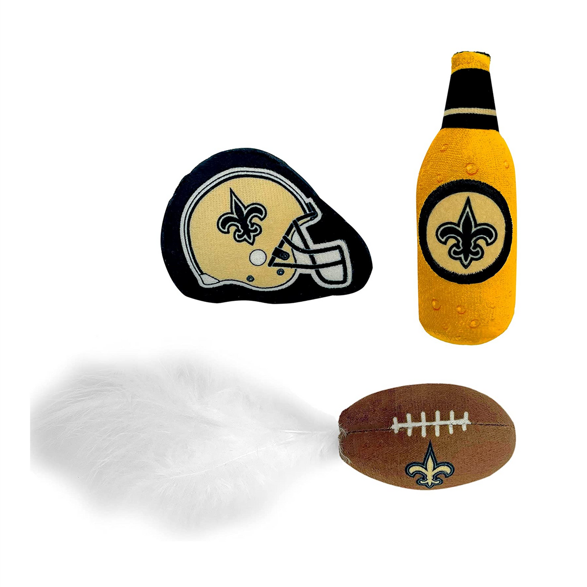 New Orleans Saints 3 piece Catnip Toy Set - 3 Red Rovers
