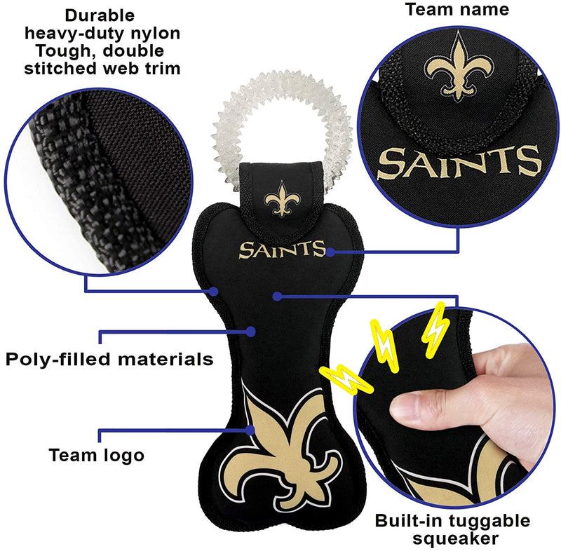 New Orleans Saints Dental Tug Toys - 3 Red Rovers