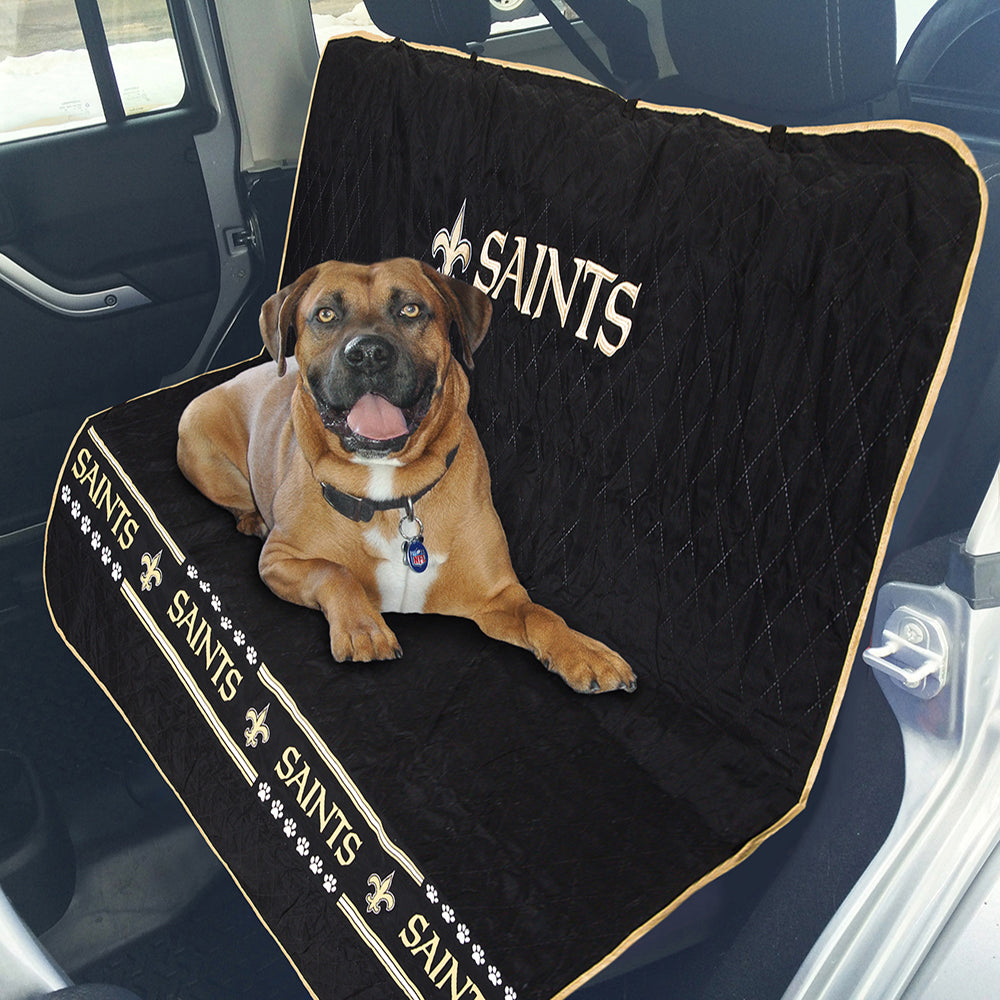 New Orleans Saints Pet Car Seat Protector - 3 Red Rovers