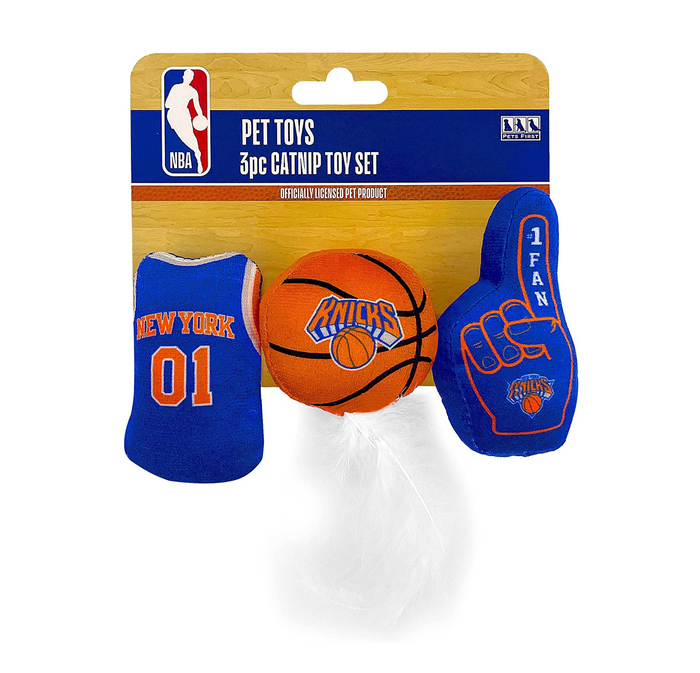 New York Knicks 3 piece Catnip Toy Set - 3 Red Rovers