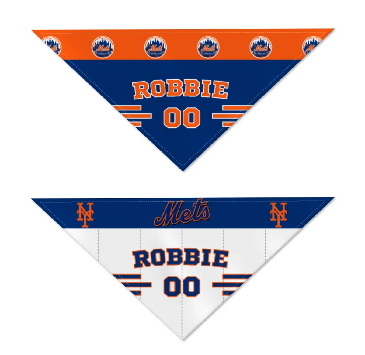 New York Mets Home/Road Personalized Reversible Bandana - 3 Red Rovers