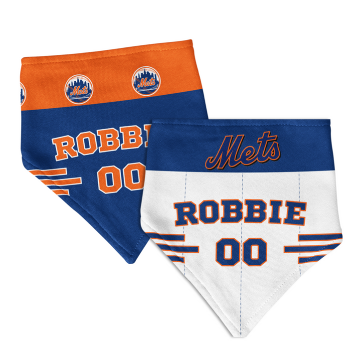 New York Mets Home/Road Personalized Reversible Bandana - 3 Red Rovers