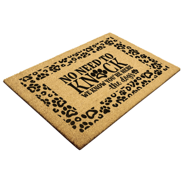 No Need to Knock Coir Welcome Doormat - 3 Red Rovers
