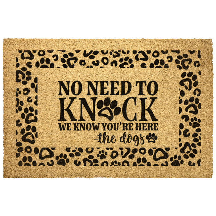 No Need to Knock Coir Welcome Doormat - 3 Red Rovers
