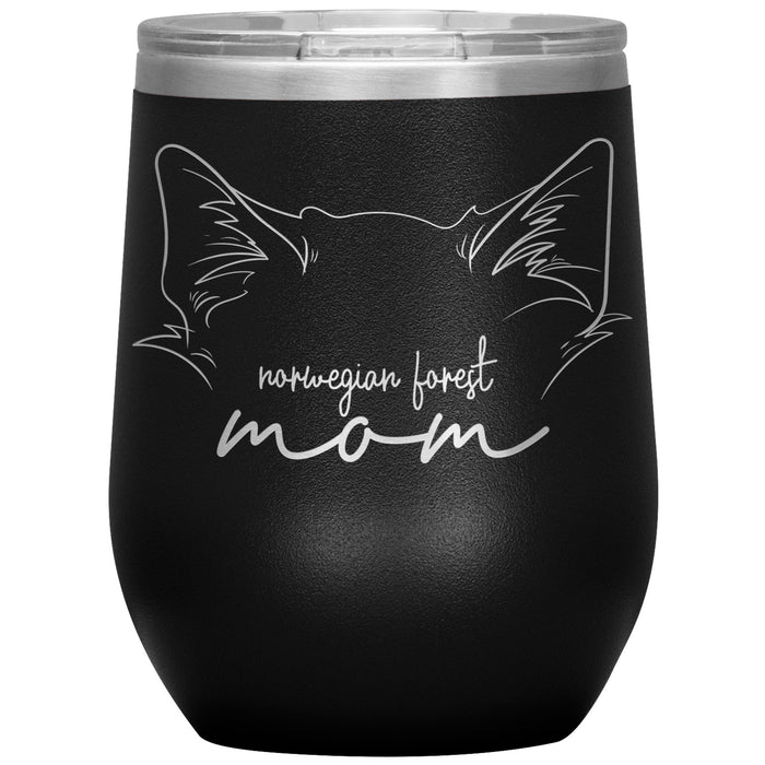 Norwegian Forest Cat Mom Wine Tumbler - 3 Red Rovers