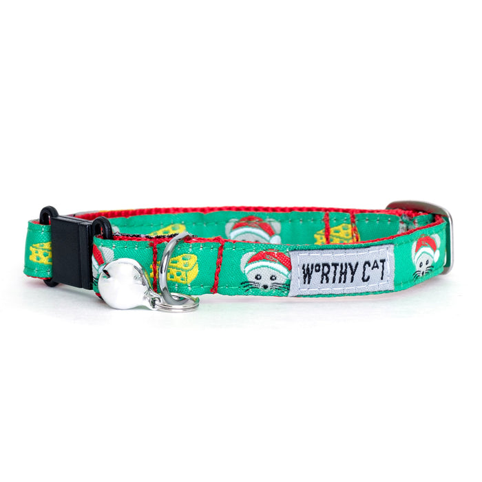 Not a Creature was Stirring Cat Collar - 3 Red Rovers