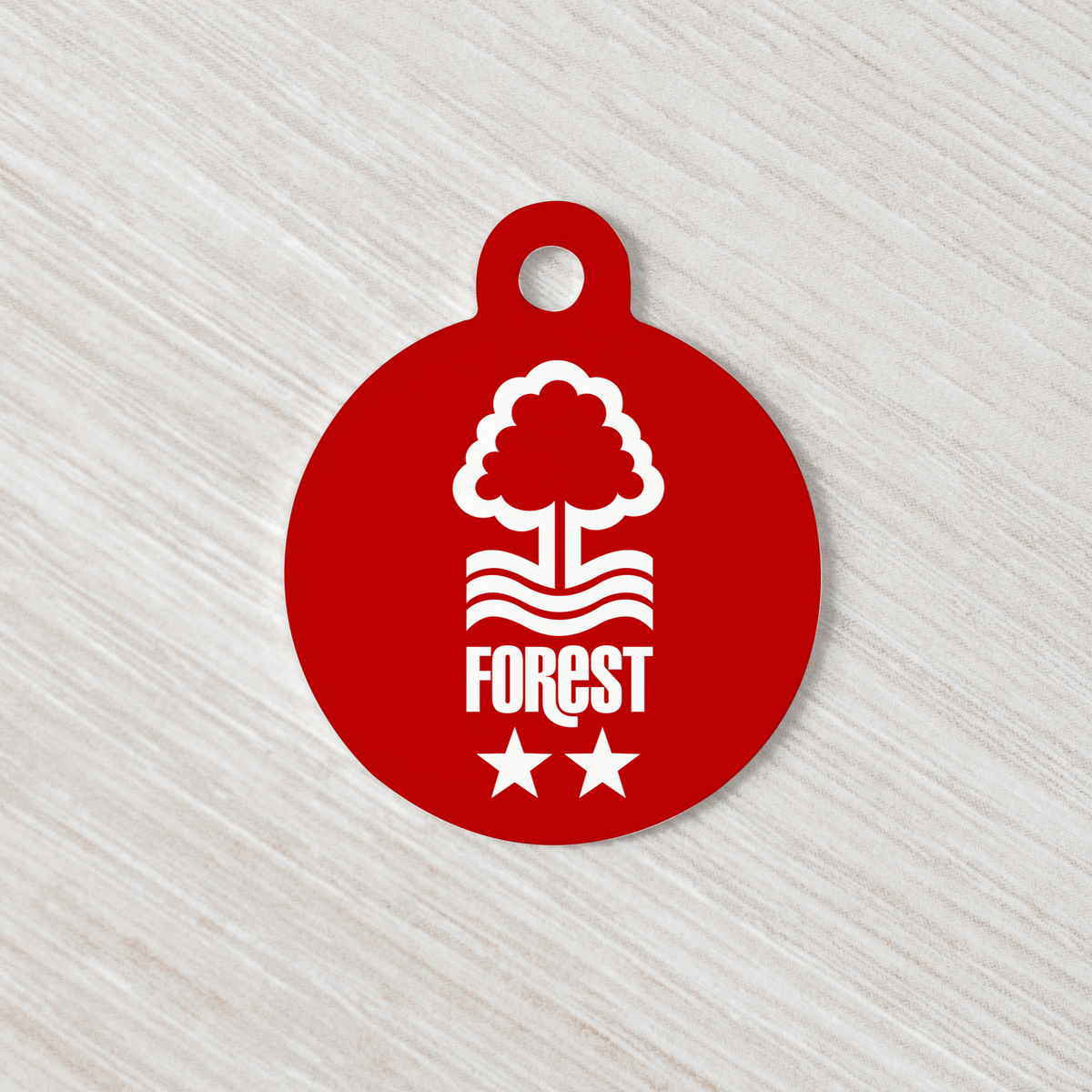 Nottingham Forest FC Handmade Pet ID Tag - 3 Red Rovers