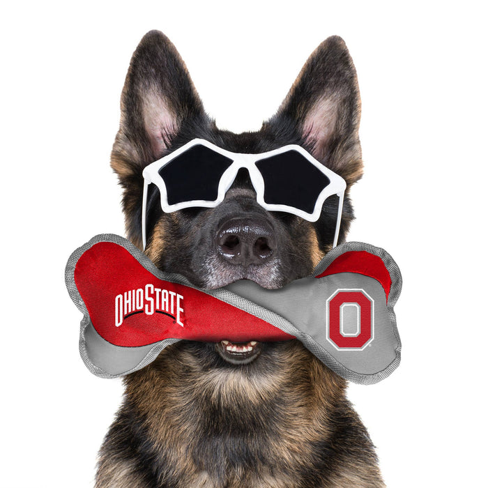 OH State Buckeyes Tug Bone Toys - 3 Red Rovers