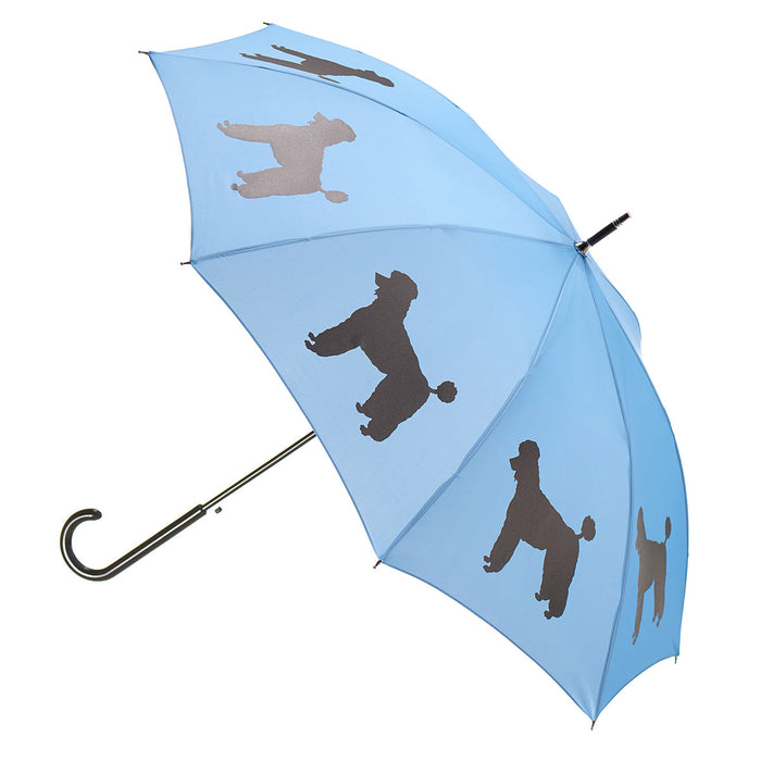 Poodle Black on Blue Classic Umbrella - 3 Red Rovers
