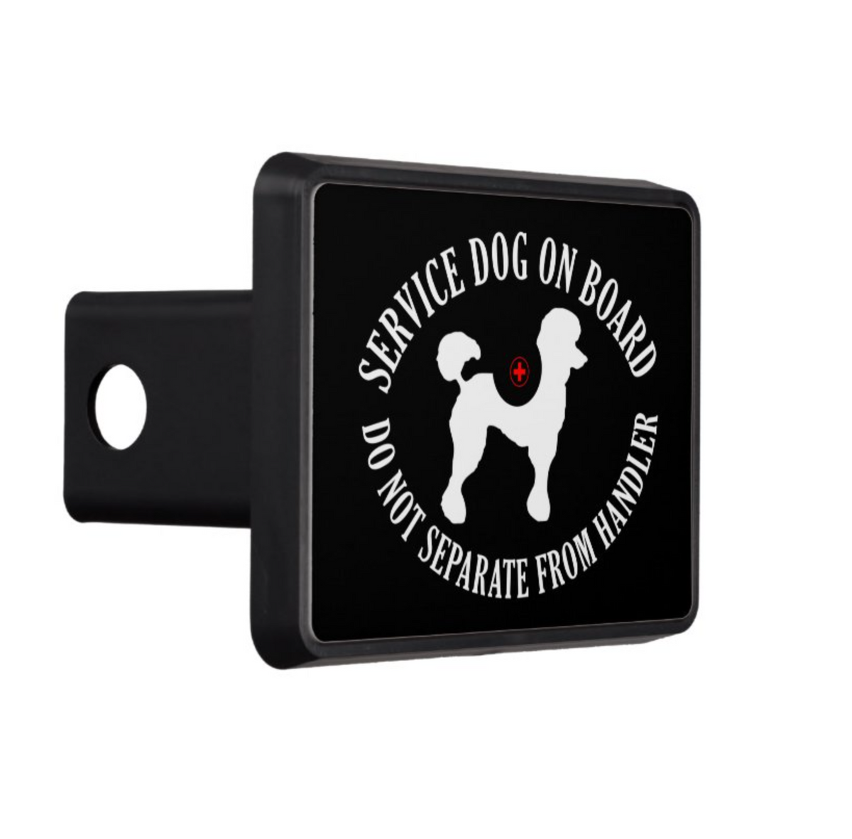Poodle Service Dog Hitch Cover - 3 Red Rovers