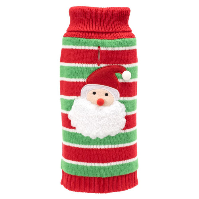 Red/Green Stripe Santa Roll Sweater - 3 Red Rovers