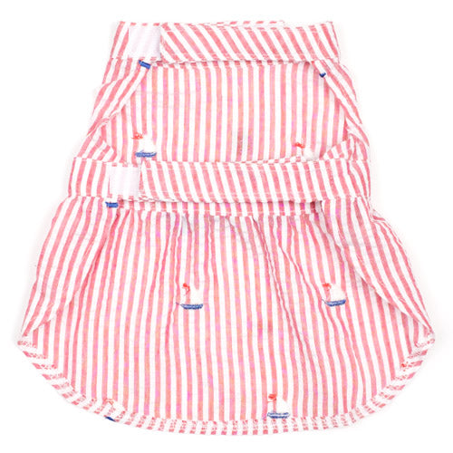 Red Striped Sailboat Dress - 3 Red Rovers