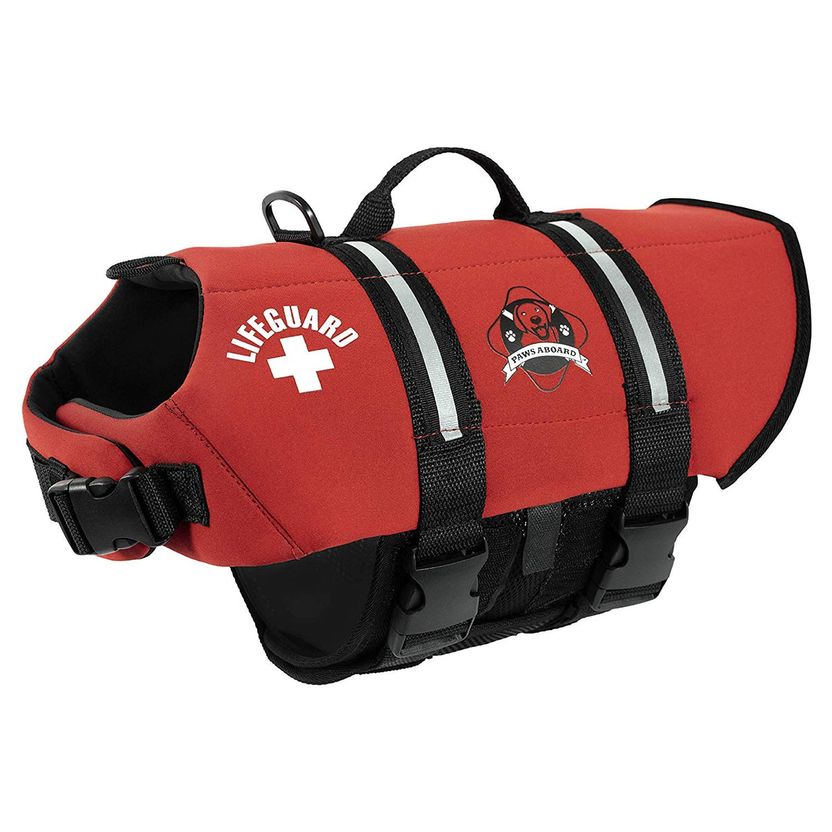 Paws Aboard Red Neoprene Pet Life Vest - 3 Red Rovers
