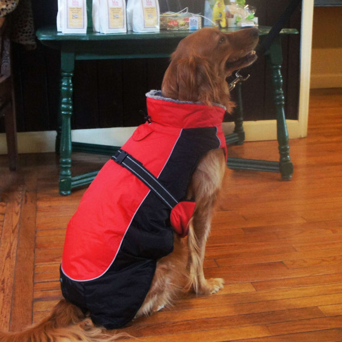 Alpine All Weather Coat - Red and Black - 3 Red Rovers