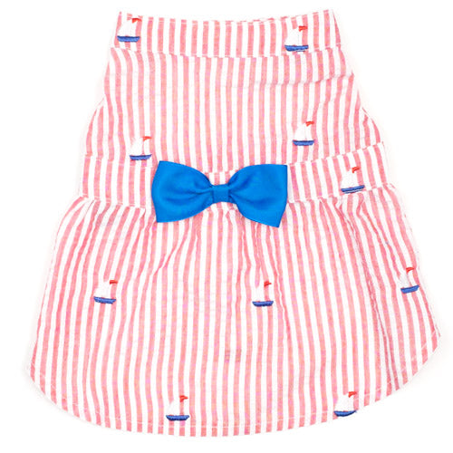 Red Striped Sailboat Dress - 3 Red Rovers
