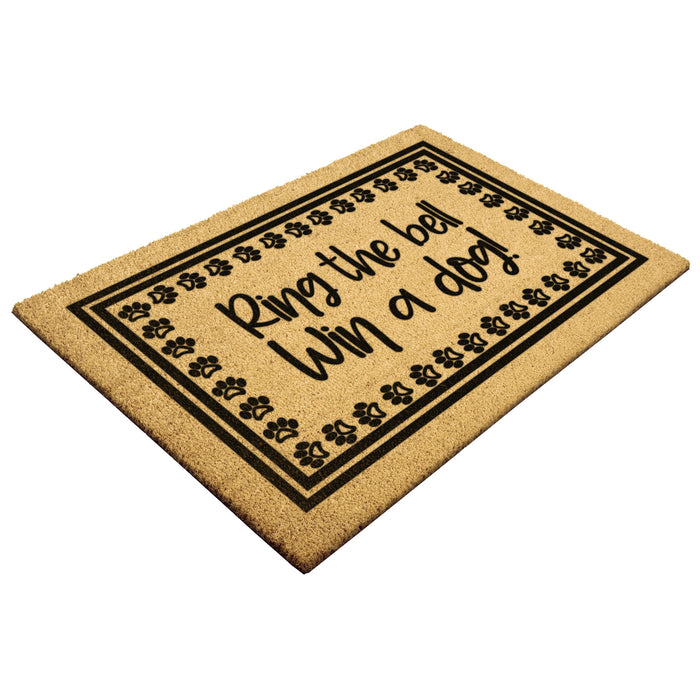 Ring the bell Win a Dog Coir Welcome Doormat - 3 Red Rovers