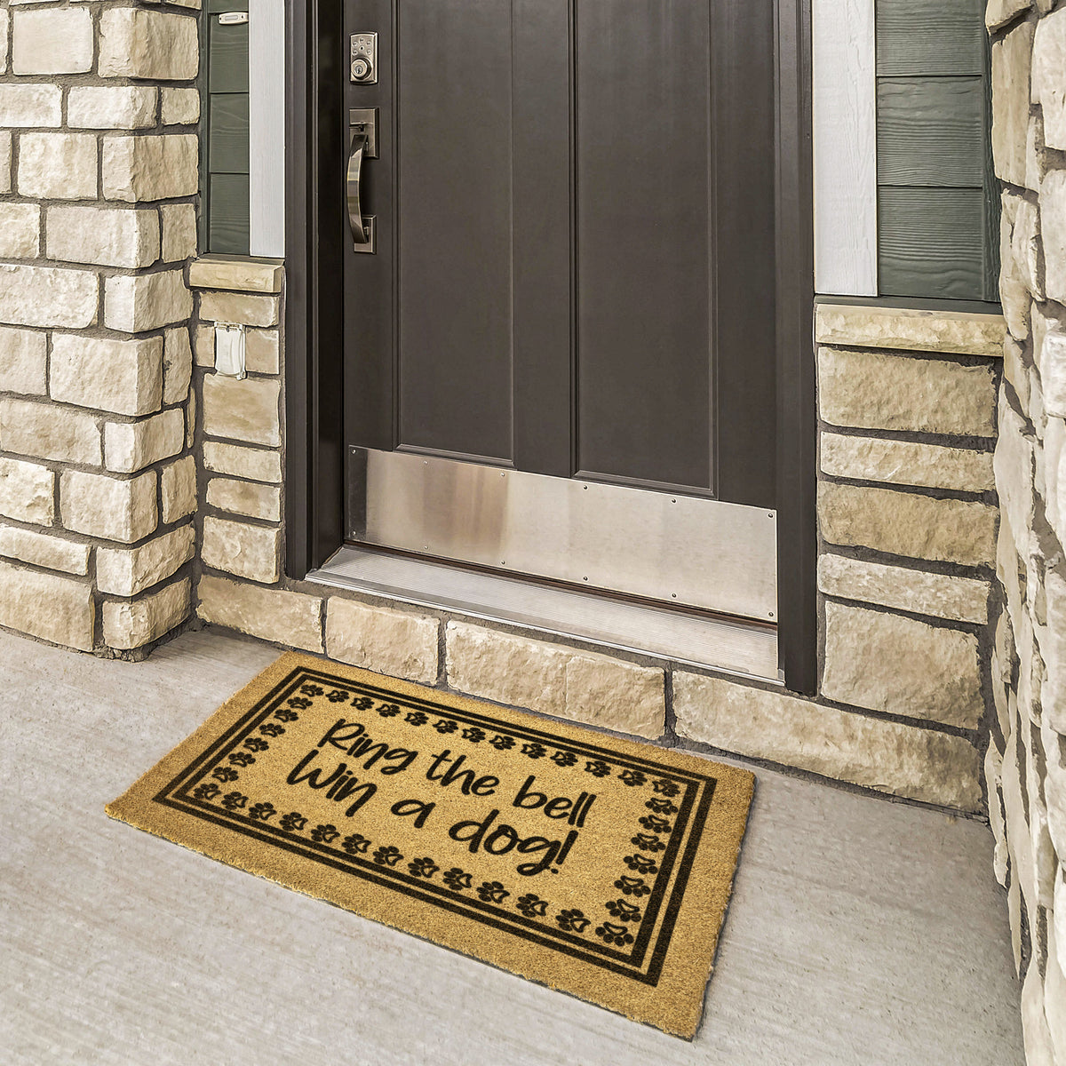 Ring the bell Win a Dog Coir Welcome Doormat - 3 Red Rovers