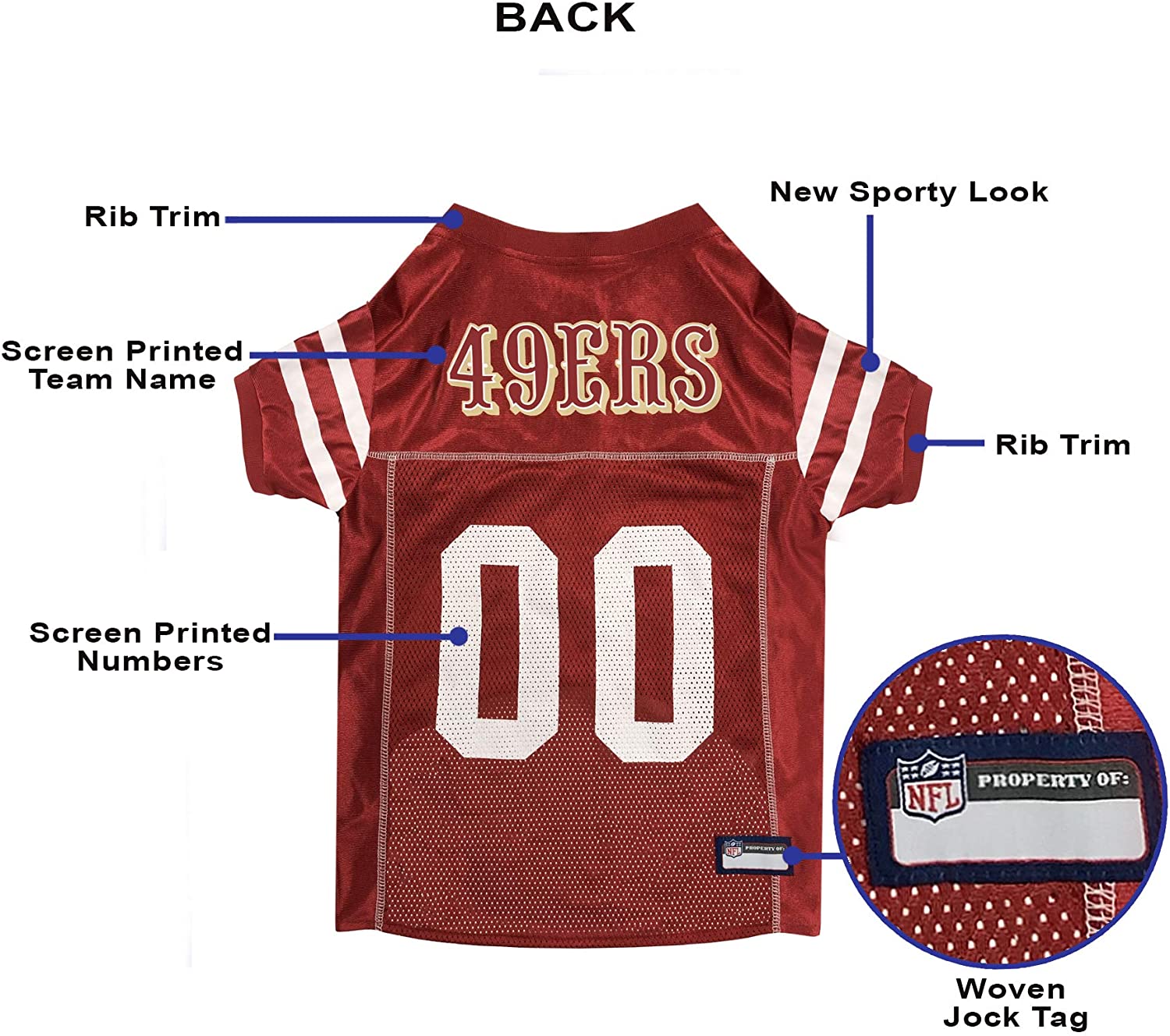 San Francisco 49ers Pet Jersey – 3 Red Rovers