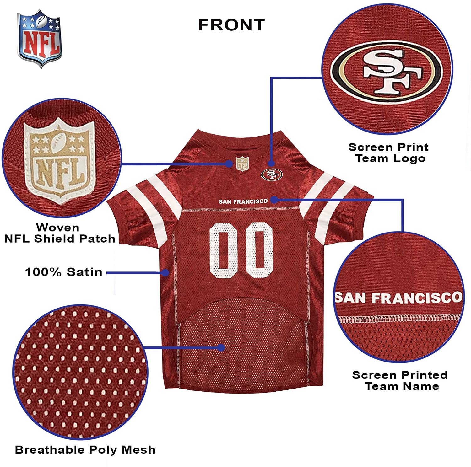 49ers 2024 dog jersey