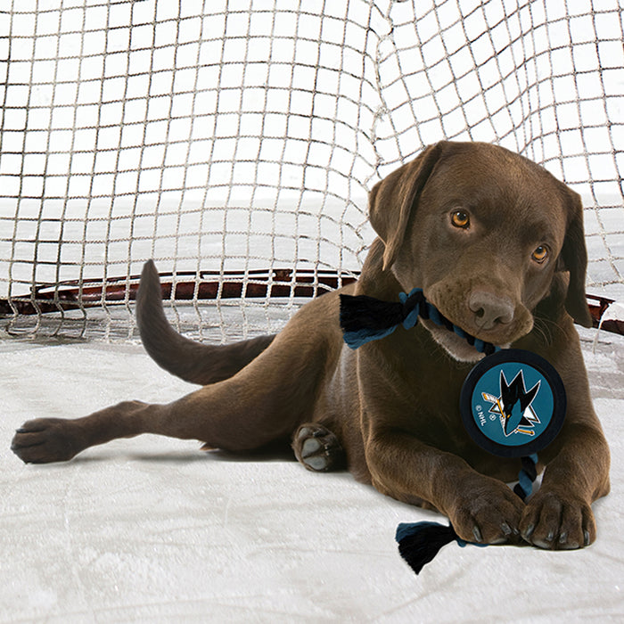 San Jose Sharks Puck Rope Toys - 3 Red Rovers