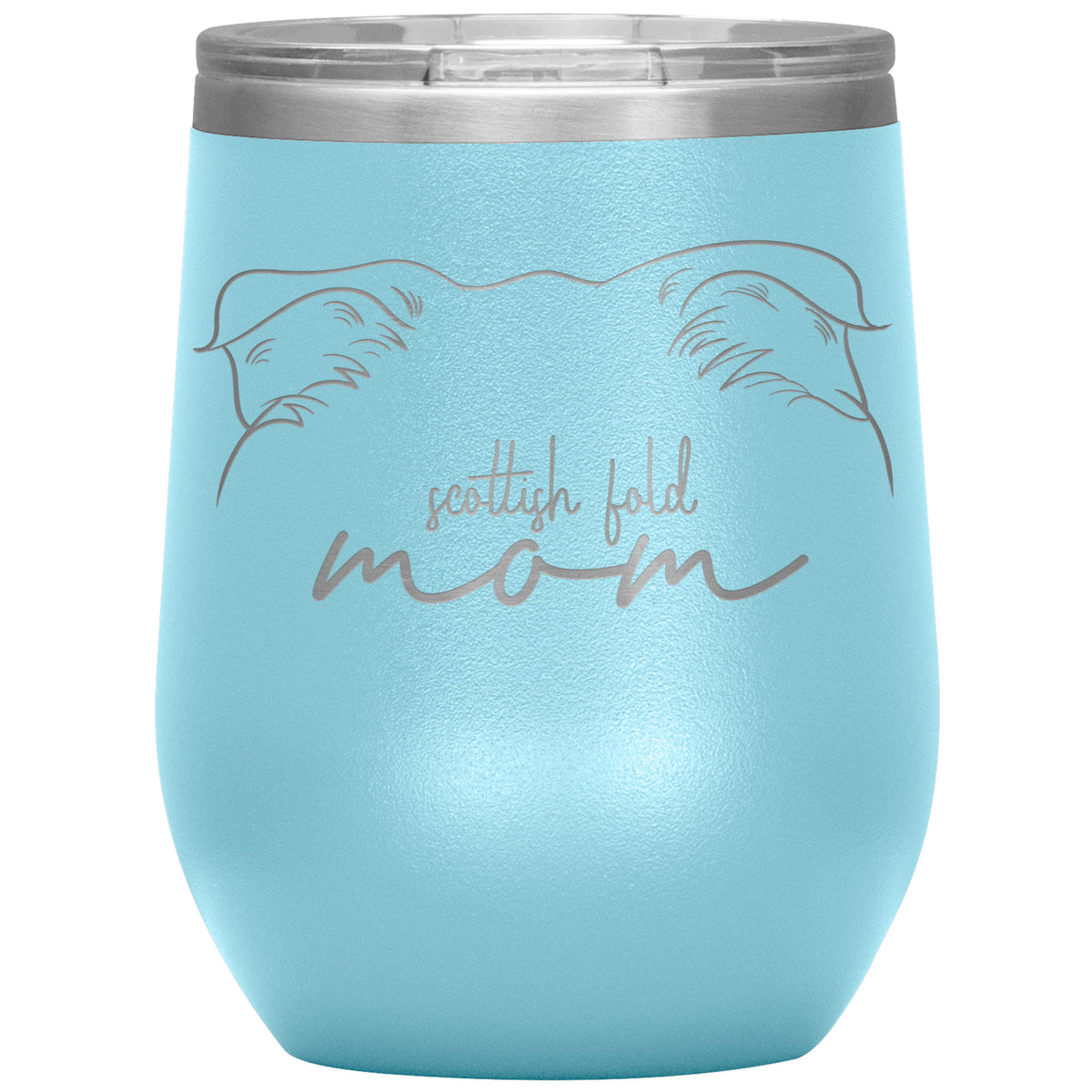 Scottish Fold Cat Mom 12oz Wine Insulated Tumbler - 3 Red Rovers